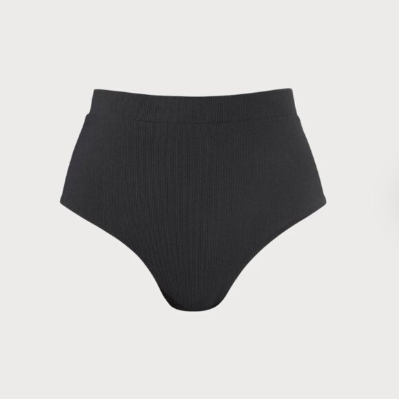 BERLOOK Black Cutout Ribbed Plus Size Bikini Top AND Ribbed Plus Size BOTTOM 17 - Picture 11 of 16